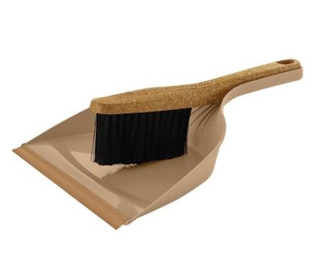 Щетка-сметка с совком Wood, с кромкой                           